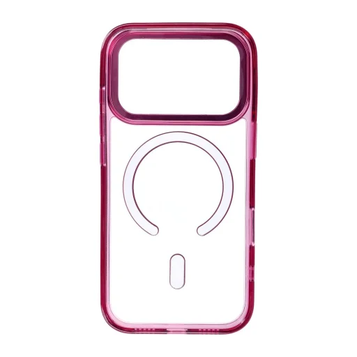  iPhone 17 Pro Max / 18 Pro Max sötét cseresznye Frame Clear Hybrid Mag Cover tok - 2