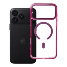  iPhone 17 Pro Max / 18 Pro Max sötét cseresznye Frame Clear Hybrid Mag Cover tok