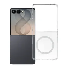  Samsung Z Flip 8 4sF-S Clear átlátszó, MagSafe-kompatibilis tok
