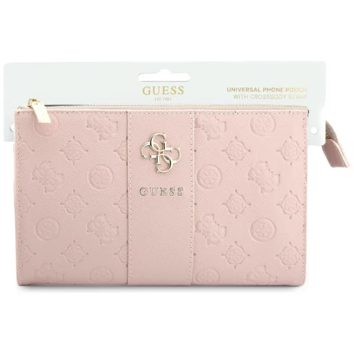Guess Peony 4G a Classic Logos Stripe ružová taška na telefón - 6
