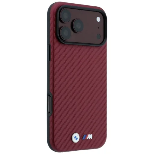  Apple iPhone 18 Pro / 17 Pro Bordó BMW M Carbon Metal Logo MagSafe tok - 4