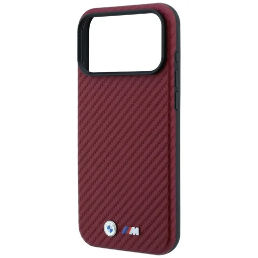  Apple iPhone 18 Pro / 17 Pro Bordó BMW M Carbon Metal Logo MagSafe tok - 6
