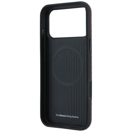 Apple iPhone 18 Pro / 17 Pro bordový BMW M Carbon Metal Logo MagSafe kryt - 7
