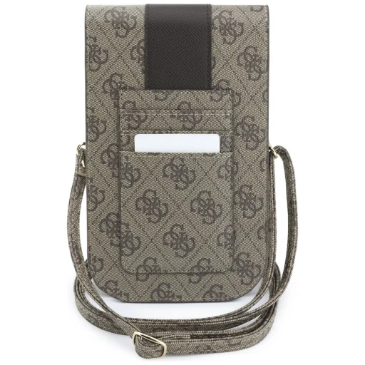 Guess 4G & Classic Logos Stripe Strap hnedá taška na telefón - 2