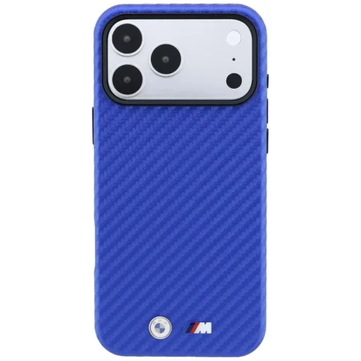  BMW iPhone 18 Pro / 17 Pro kék M Carbon Metal Logo MagSafe tok - 3