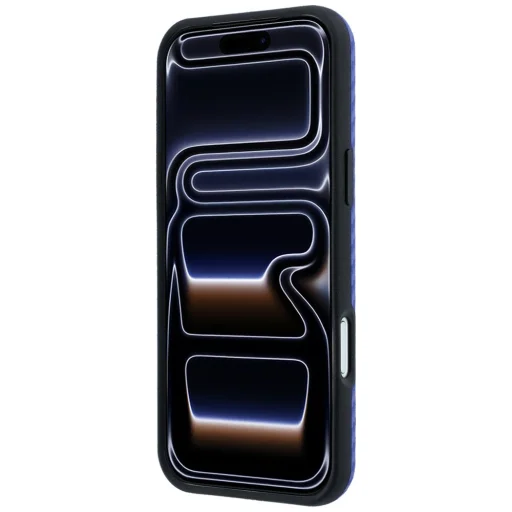  BMW iPhone 18 Pro / 17 Pro kék M Carbon Metal Logo MagSafe tok - 5