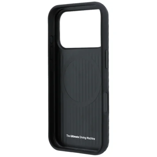  iPhone 18 Pro fekete BMW M Carbon fém logós MagSafe tok - 7