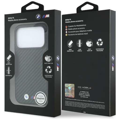 iPhone 18 Pro čierny BMW M Carbon kryt s kovovým logom MagSafe - 8