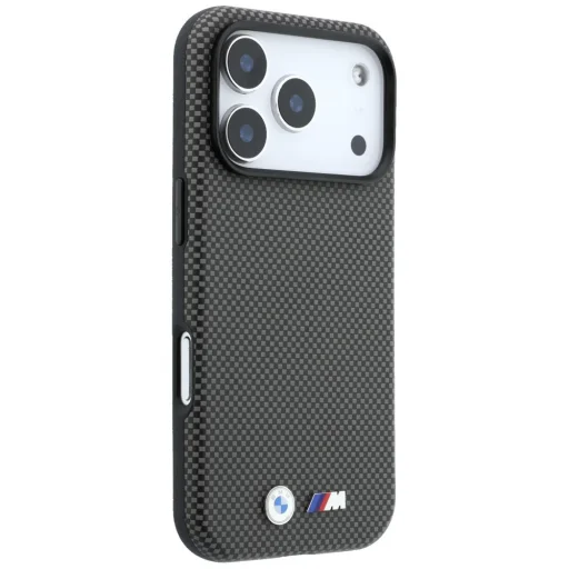  Apple iPhone 18 Pro Max szürke BMW M Quadrille Kevlar fém logós MagSafe tok - 4