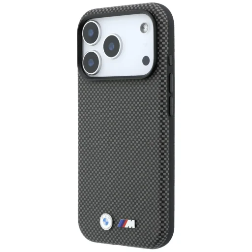  Apple iPhone 18 Pro Max szürke BMW M Quadrille Kevlar fém logós MagSafe tok - 2