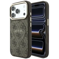 iPhone 18 Pro / iPhone 17 Pro hnedé puzdro Guess Embossed 4G Classic MagSafe