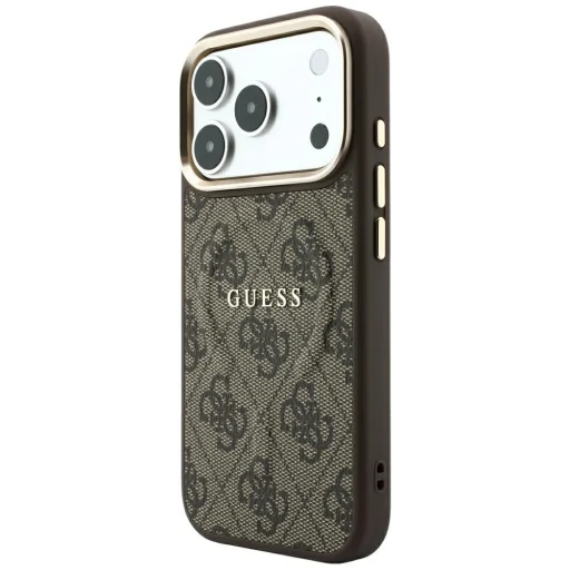 iPhone 18 Pro / iPhone 17 Pro hnedé puzdro Guess Embossed 4G Classic MagSafe - 2