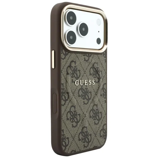iPhone 18 Pro / iPhone 17 Pro hnedé puzdro Guess Embossed 4G Classic MagSafe - 4