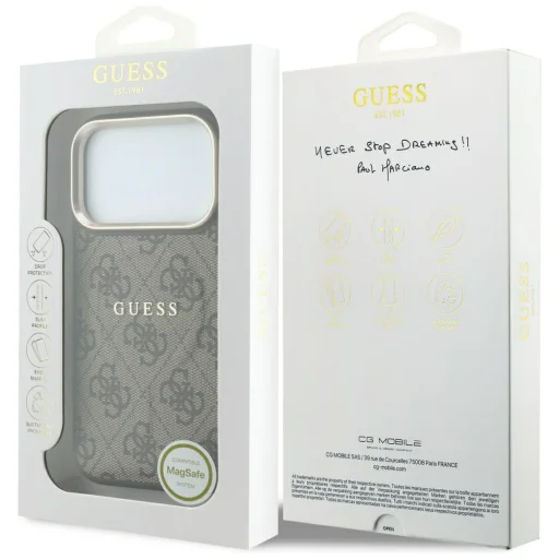 iPhone 18 Pro / iPhone 17 Pro hnedé puzdro Guess Embossed 4G Classic MagSafe - 8