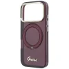  Apple iPhone 18 Pro Max / 17 Pro Max bordó Guess IML Ring Stand 360 Script Metal Logo MagSafe tok thumbnail