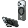  iPhone 18 Pro / 17 Pro fekete Karl Lagerfeld IML Ring Stand 360 Kameo Metal MagSafe tok thumbnail