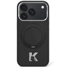 iPhone 18 Pro / 17 Pro čierne Karl Lagerfeld IML Ring Stand 360 Kameo Metal MagSafe puzdro