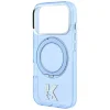 Apple iPhone 18 Pro / 17 Pro modrý Karl Lagerfeld IML Ring Stand 360 Kameo Metal MagSafe kryt thumbnail