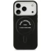 Apple iPhone 18 Pro / 17 Pro čierne Karl Lagerfeld Embossed Open Ring RSG Logo MagSafe puzdro thumbnail