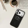 Apple iPhone 18 Pro / 17 Pro čierne Karl Lagerfeld Embossed Open Ring RSG Logo MagSafe puzdro thumbnail