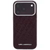 iPhone 18 Pro / 17 Pro bordový Karl Lagerfeld Grained Allover Logo Metal Elongated MagSafe pevný kryt thumbnail