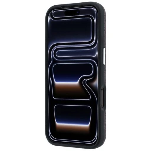 iPhone 18 Pro / 17 Pro bordový Karl Lagerfeld Grained Allover Logo Metal Elongated MagSafe pevný kryt - 5