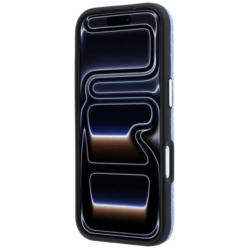 iPhone 18 Pro / 17 Pro modrý Karl Lagerfeld zrnitý kryt s celoplošným vzorom loga, kovový predĺžený MagSafe - 5