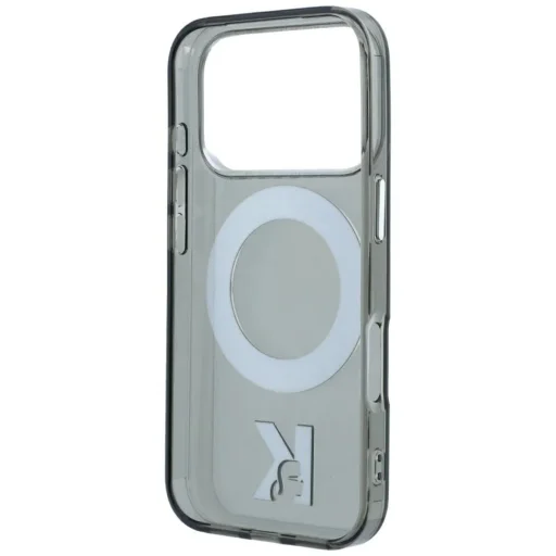 Apple iPhone 18 Pro Max / 17 Pro Max čierne puzdro Karl Lagerfeld IML Ring Stand 360 Kameo Metal MagSafe - 7
