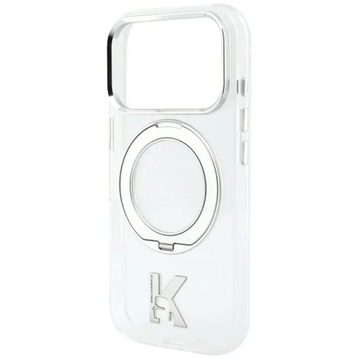 iPhone 18 Pro Max / 17 Pro Max Karl Lagerfeld IML Ring Stand 360 Kameo Metal MagSafe priehľadný kryt - 7
