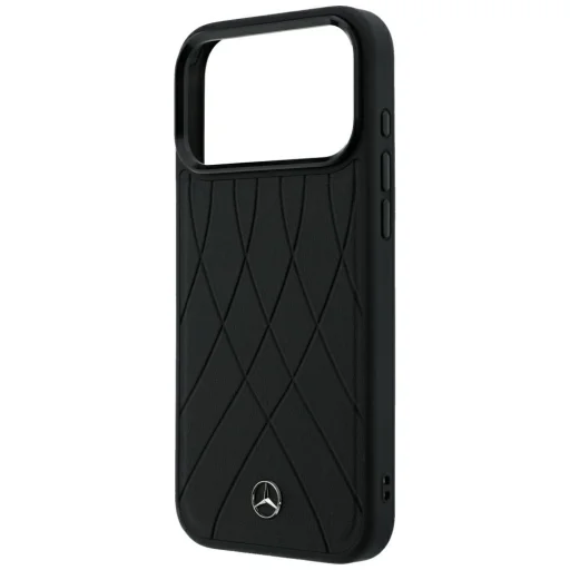 iPhone 18 Pro Max / 17 Pro Max čierne puzdro Mercedes-Benz Leather with Crossed Lines MagSafe - 6