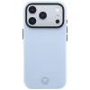 iPhone 17 Pro / 18 Pro Mercedes kožený kryt Semi Wrap s efektom dreva MagSafe, modrý thumbnail