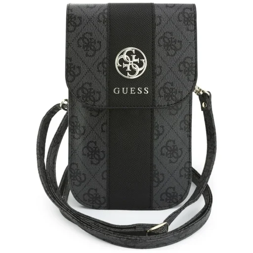 Guess 4G & Classic Logos Stripe Strap taška na telefón, čierna - 1