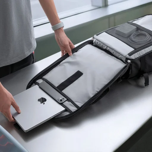 TECH-PROTECT DEFENDER S70 cestovný batoh ako príručná batožina pre Ryanair a Wizz Air s priehradkou na notebook 24 l 40 x 30 x 20 čierny - 10