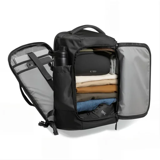 TECH-PROTECT DEFENDER S70 Ryanair és Wizz Air utazó laptoptartós kézipoggyász hátizsák 24 l 40 x 30 x 20 fekete - 4