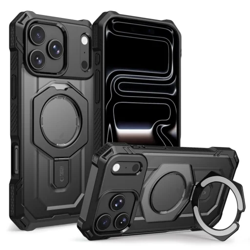 Matné čierne puzdro Tech-Protect MagForce MagSafe pre iPhone 17 Pro / 18 Pro - 1