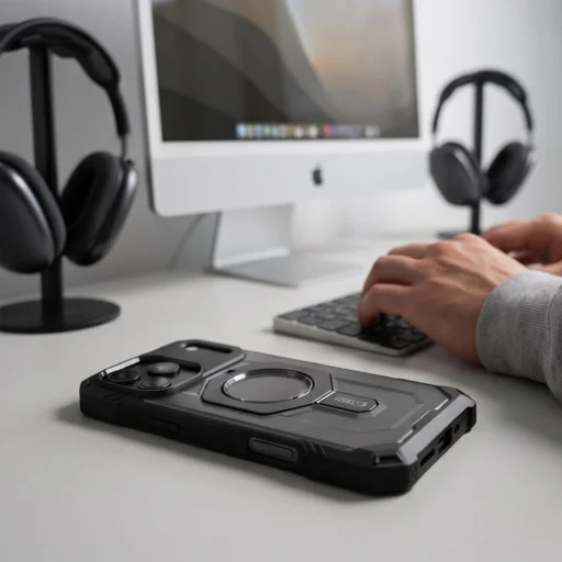 Matné čierne puzdro Tech-Protect MagForce MagSafe pre iPhone 17 Pro / 18 Pro - 8