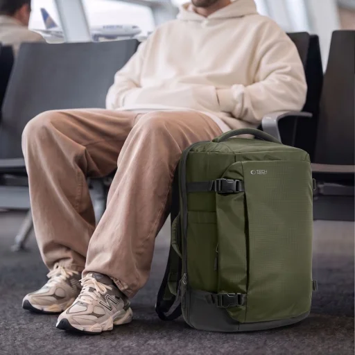 Tech-Protect Defender S70 24 l batoh na príručnú batožinu Ryanair a Wizz Air, vojenská zelená - 13