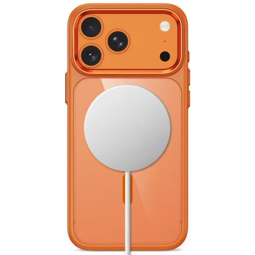 Apple iPhone 17 Pro / 18 Pro kozmické oranžové / priesvitné Tech-Protect Magmat MagSafe CC puzdro - 4