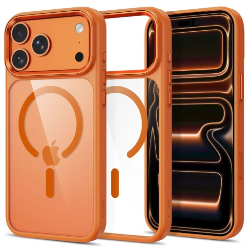 Apple iPhone 17 Pro / 18 Pro kozmické oranžové / priesvitné Tech-Protect Magmat MagSafe CC puzdro - 1