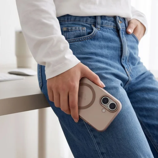 iPhone 17 matné púštne zlaté puzdro Tech-Protect MagZero MagSafe - 7