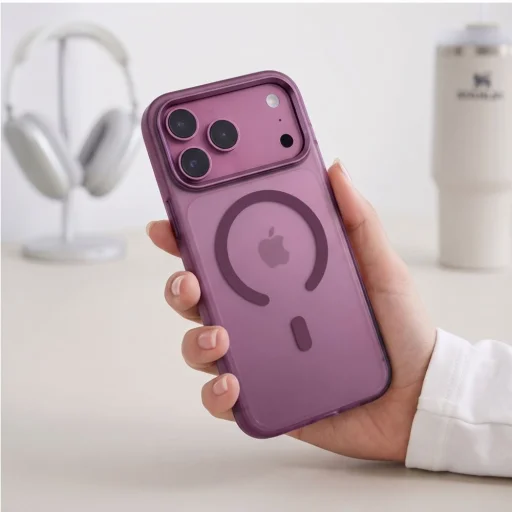 iPhone 17 Pro / 18 Pro matné tmavočerešňové puzdro Tech-Protect MagZero MagSafe - 9