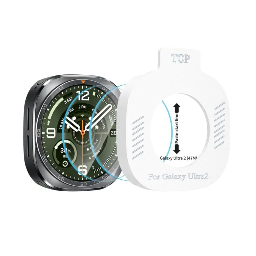  Samsung Galaxy Watch Ultra 2 2026 (47 mm) átlátszó Tech-Protect Easy Set+ 2 darabos edzett üvegfólia - 3