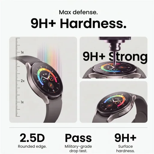  Samsung Galaxy Watch Ultra 2 2026 (47 mm) átlátszó Tech-Protect Easy Set+ 2 darabos edzett üvegfólia - 8