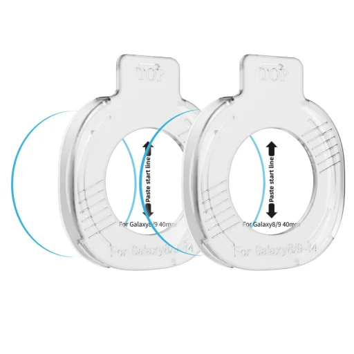  Samsung Galaxy Watch 8 / 9 (40 mm) átlátszó Tech-Protect Easy Set+ 2 db-os edzett üveg kijelzővédő - 4