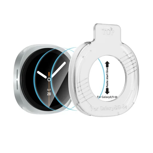  Samsung Galaxy Watch 8 / 9 (44 mm) Tech-Protect Easy Set+ 2 darabos átlátszó edzett üvegfólia - 3