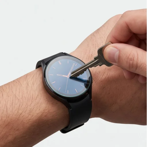  Samsung Galaxy Watch 8 / 9 (40 mm) átlátszó Tech-Protect Easy Set+ 2 db-os edzett üveg kijelzővédő - 9