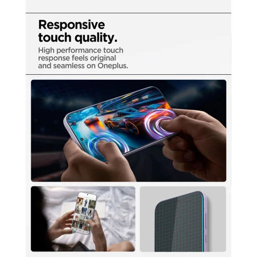  OnePlus 15 átlátszó Spigen Glas.tR AlignMaster Slim AluminaCore edzett üveg, 2 db - 9