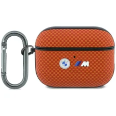  AirPods Pro 3 narancssárga BMW M steppelt Kevlar tok fém logóval