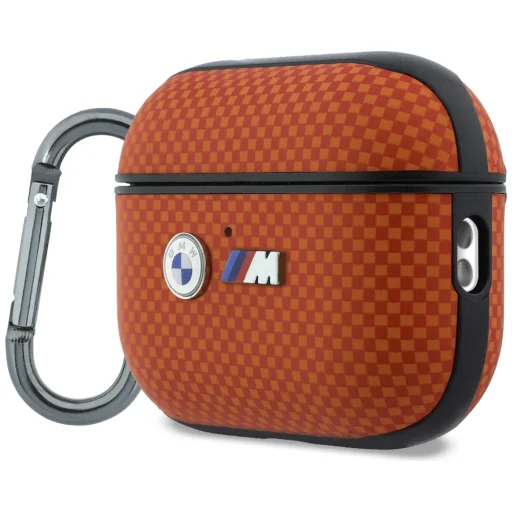  AirPods Pro 3 narancssárga BMW M steppelt Kevlar tok fém logóval - 2