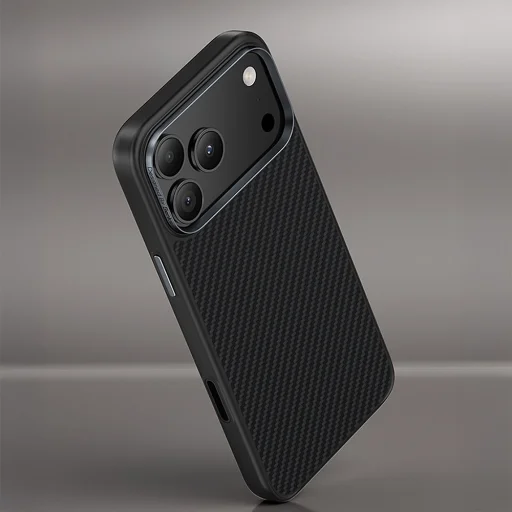 iPhone 18 Pro/17 Pro čierne magnetické kevlarové puzdro Benks Armor Pro s kovovým rámom - 6